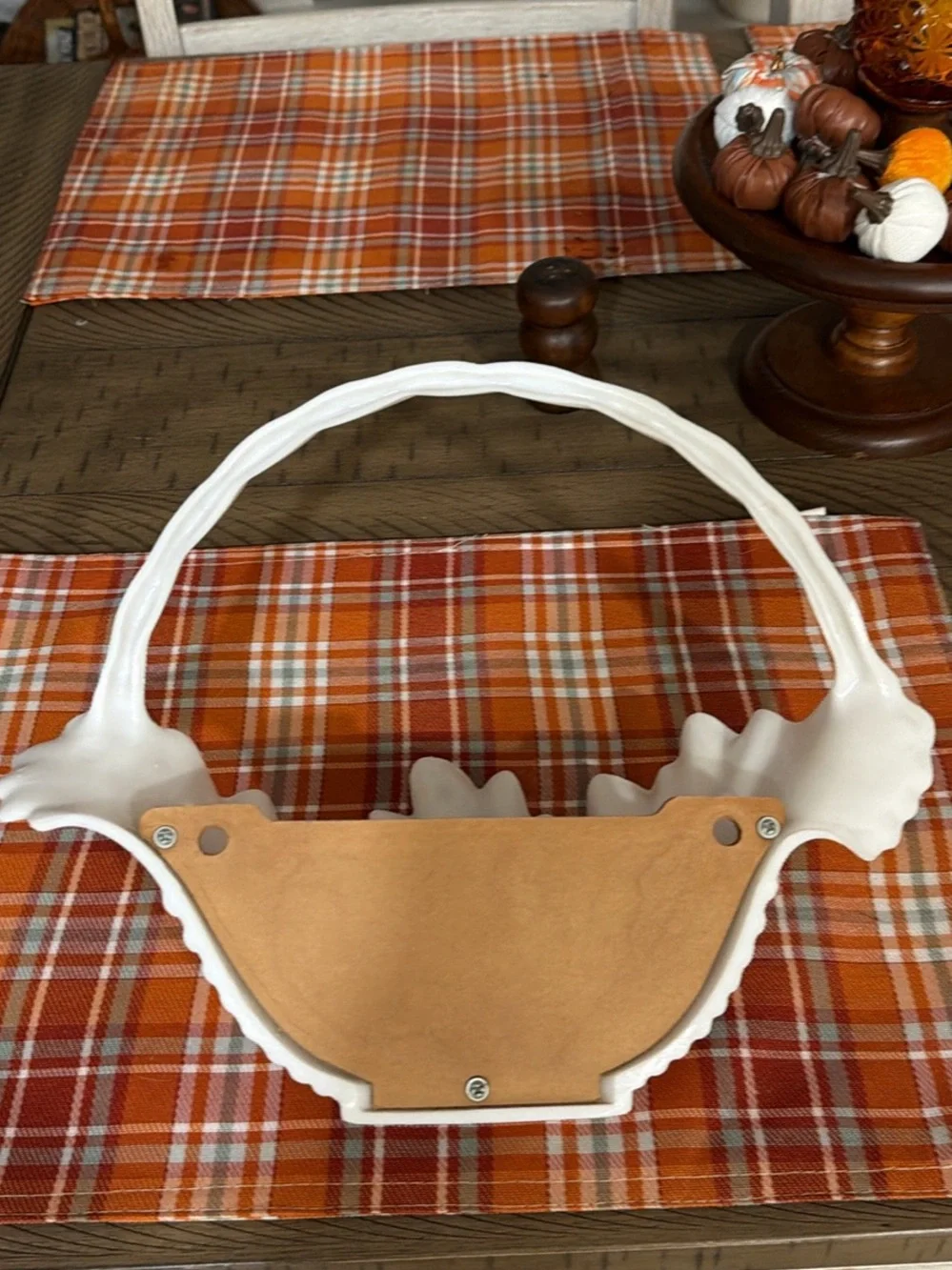 Plastic Hobnail Milk Glass Wall Hanging/Planter